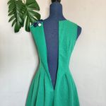Blue Rain  Green Jacguard Fit and Flare Dress Photo 5