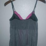 Jezebel L Sexy Pink Lace Trimmed Black White Checked Camisole Top Size L Photo 6