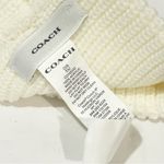 Coach  Winter Cable Knit Headband Cream Color with Logo Patch One Size Photo 3