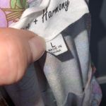 Love + Harmony Lavender Multicolor Pink Short Puffed Sleeves Floral Maxi Dress L Photo 9