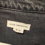 Good American black distressed oversized denim shirt jacket size 5/6(2XL) Photo 8