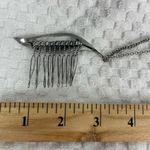 Silver Leaf Hair Pin Comb with Chain Set‎ Photo 2