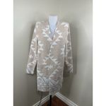 Frye  Open Front Cardigan Knit Cardigan Comfy Cozy Aztec Southwestern Sz L Photo 2