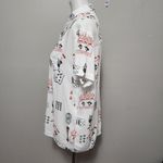 Vitriol Caedia Allover Anime Print White Short Sleeve Button Up Shirt Size Small Size L Photo 3