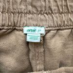 Aerie Womens Twill V Linen Short in Tan Photo 3