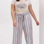 Torrid  Multi Stripe Crosshatch Self Tie Wide Leg High Waisted Pant Size 24 Photo 0