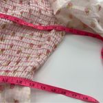 Vintage Dalani smocked fruit pink fruit button shirt dress sz 6 Photo 8