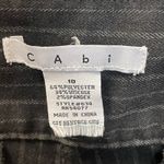 CAbi Womens 10 Pants #634 Trouser Black Pinstripe Wide Leg Business Professional Photo 2