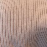 Reformation  Ribbed Pink Mini Dress‎ Scoop Mini Sleeves Size Large Bodycon Photo 7