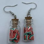 NEW Watermelon slices in mason jar fashion earring Photo 5