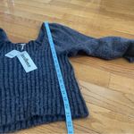 Free People  Katie Pullover Black Ribbed Cropped Sweater Puff Long Sleeves Sz M Photo 10