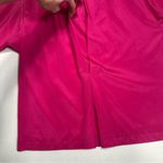 Liz Claiborne Vintage Fuchsia Satin Blouse Long Sleeve Button Up V-neck Size 6 Photo 6