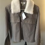 Splendid  Women’s Sherpa Gray Tawny Collar Utility Jacket Size XS NWT Photo 6