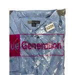 Blue Generation Womens 4XL Baby blue Stain Guard Long Sleeve Work Shirt Photo 2