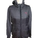 Puma  JACKET BLACK + GRAY/FULL ZIP PUFFER Size S Photo 0