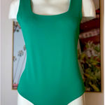 Blue Rain x Francesca’s Kelly Green Scoop Neck Sleeveless Slinky Bodysuit XL Photo 0