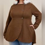 Torrid Outlander “Brianna” Jacket with fur trimmed hood Size 3 - 3X 22/24 EUC Photo 1