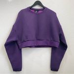 Nike Sportswear City Ready Fleece Crewneck Crop Sweatshirt Purple Size M Photo 4