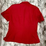 Leslie Fay Red Button Down Peplum Jacket Womens Size 14 80’s Workwear Vintage Photo 6