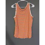 Cato  White And Orange Stripes And Polka Dots Tank Top Size Large Photo 3
