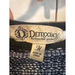 Democracy Black Lace Trim Long Sleeve Knit Top Women's Size M boho chic fairy Photo 6