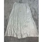 C&C California New! Women’s Linen Sparkly Metallic Skirt MAXI LARGE Photo 6