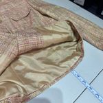 Lafayette 148 New York Petite Tweed Blazer Jacket Pink Tan Size 8 Linen Blend Photo 8