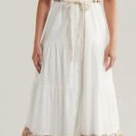 Love by Design  Southampton Embroidered Maxi Dress White Taupe M Photo 0