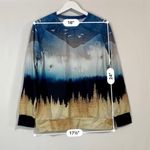 The Mountain Women’s Landscape Lightweight Sweater Gray & Navy NWOT Photo 8