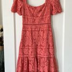 Saylor  Louisa MIDI Lace Dress in Coral Size Small EUC Photo 9