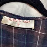 Sunner plaid wrap dress. Size Medium Blue Photo 9