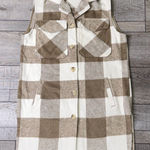 Ashley by 26 International  Checkered Outerwear Botton-Down Long vest/Shacket Photo 0