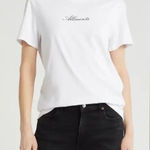 All Saints Vita Logo Print T-Shirt White Women's Medium Photo 0