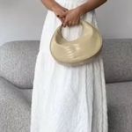 ZARA NWT ZW COLLECTION FRAYED JACQUARD Balloon hem MIDI DRESS SIZE L Photo 3