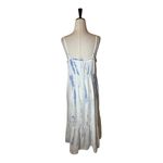 Rails Dress Women Medium Blue White Cloud Tie Dye Linen Blend Delilah Midi Photo 3