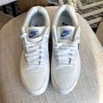 Nike  Air Max 90 White/Pure Platinum/Medium Blue Sneakers in White & Blue Photo 2