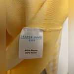 Draper James  RSVP Yellow Gingham Button Front Cardigan Sweater Photo 3