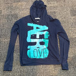 Aeropostale  Black Hoodie with Aquamarine Logo Photo 0