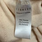 LIONESS Field of Dreams Maxi Dress Size Medium Beige Pleated Off-Shoulder Photo 5