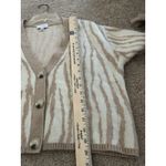 Lucy Paris  Zebra Patterned Tan & Cream Cropped Cardigan Size Medium Soft Cozy Photo 5