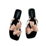Jeffrey Campbell  NWOT Sugary flip flop in Blush Shiny Black Shiny Photo 4