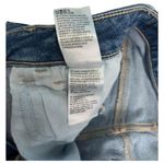 American Eagle  Shorts Womens 4 Blue Denim Mom Short High Rise Frayed Hem Stretch Photo 11