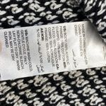 Chico's  Fringe Open Front Vest Sleeveless Black White Knit Cardigan Size‎ 2 US L Photo 3