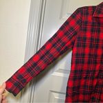 J.Crew Factory Red/Navy Plaid Boy Fit Button Up Shirt size SP Photo 3