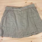 Green Nicole Miller Linen Skort Size L Photo 0
