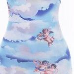 Angel Tie Dye Detail Tie Back Mini Bodycon Dress S Photo 3