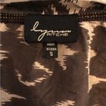 Lynn Ritchie 100% Silk Animal Print Ikat Cardigan Size Small Brown Photo 4