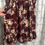 Xhilaration  Burgundy Floral Midi Dress Photo 3