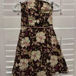 Vintage Brown Floral Dress Size 3 Photo 0