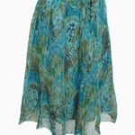 Connected Apparel Connected Petite ✦ Blue Green Print Skirt Photo 0